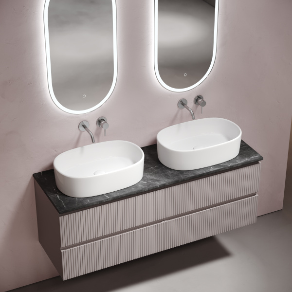 Столешница для ванной комнаты  SANCOS Black Sky 1400х460 без отверстия под смеситель, TT140A1